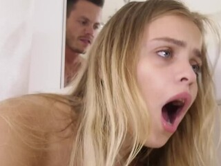 She might appear tiny, but this legal age teenager blonde can handle a lengthy fellow sausage like a professional. She's displaying right now her oral capabilities, and after giving a stringing up blowjob to her lover, her moist cunny will drink his big cock.