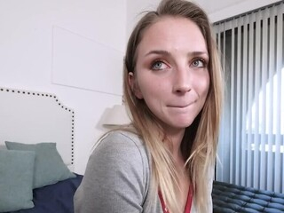 After Macy Meadows bumps head, she can't even remember that Alex Jett is her stepbrother. The cunning chap decides to take advantage of it. He pretends to be stepsister's boyfriend to screw her pussy.