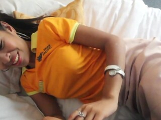 When the tourist sees a Thai housekeeper with a beautiful smile, he determines to receive blowjob by her at any cost. He turns on the camera and ravishing Oriental woman takes pecker in the mouth pretty soon.